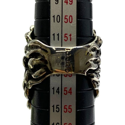Gucci 402763 Lion's Head Ring Accessories GP Silver [size 13] Gucci Unisex