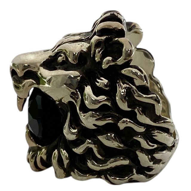 Gucci 402763 Lion's Head Ring Accessories GP Silver [size 13] Gucci Unisex