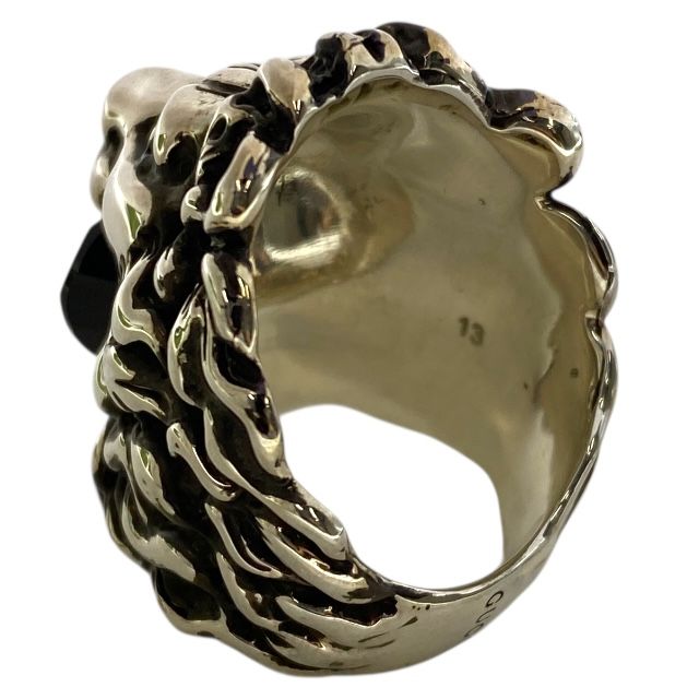 Gucci 402763 Lion's Head Ring Accessories GP Silver [size 13] Gucci Unisex