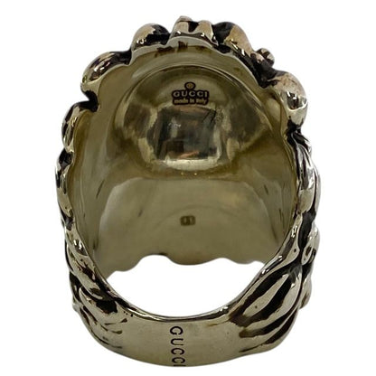 Gucci 402763 Lion's Head Ring Accessories GP Silver [size 13] Gucci Unisex
