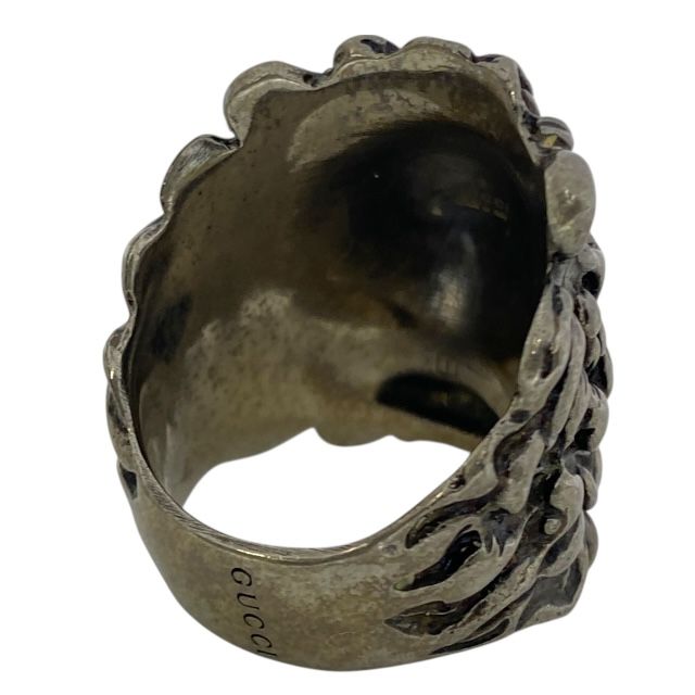 Gucci 402763 Lion's Head Ring Accessories GP Silver [size 15] Gucci Unisex
