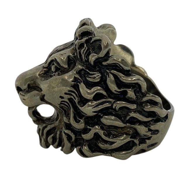 Gucci 402763 Lion's Head Ring Accessories GP Silver [size 15] Gucci Unisex