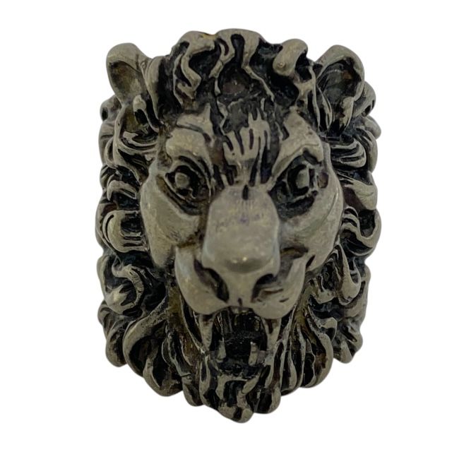 Gucci 402763 Lion's Head Ring Accessories GP Silver [size 15] Gucci Unisex