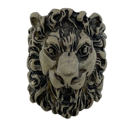 Gucci 402763 Lion's Head Ring Accessories GP Silver [size 15] Gucci Unisex