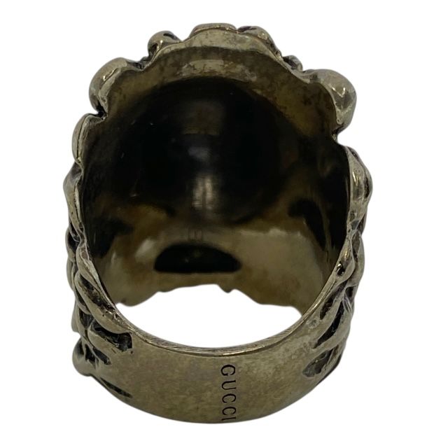 Gucci 402763 Lion's Head Ring Accessories GP Silver [size 15] Gucci Unisex
