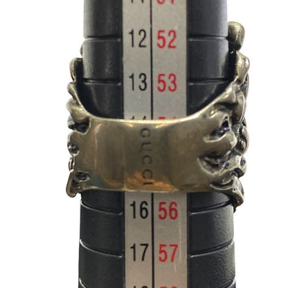 Gucci 402763 Lion's Head Ring Accessories GP Silver [size 15] Gucci Unisex