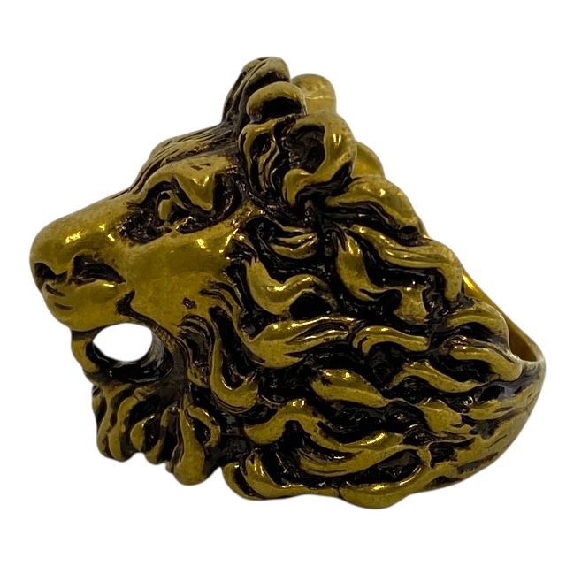 Gucci 398601 Lion's Head Ring Accessories GP Gold [size 23] Gucci Unisex