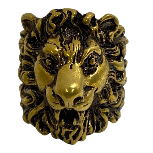 Gucci 398601 Lion's Head Ring Accessories GP Gold [size 23] Gucci Unisex
