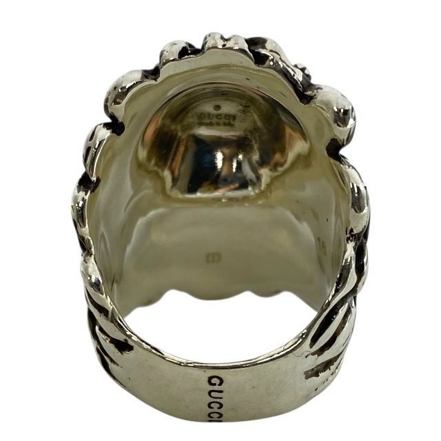 Gucci 402763 Lion's Head Ring Accessories GP Silver [size 16] Gucci Unisex