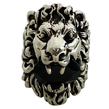 Gucci 402763 Lion's Head Ring Accessories GP Silver [size 16] Gucci Unisex