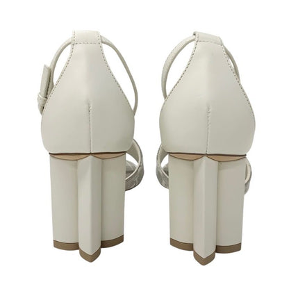 Louis Vuitton Silhouette Line Monogram Sandals Shoes Fabric Leather Light Gray