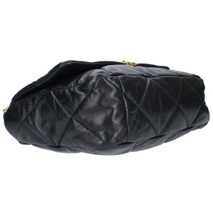 Chanel19 Maxi Flap Shiny Lamb Skin 2WAY Shoulder Bag Men's