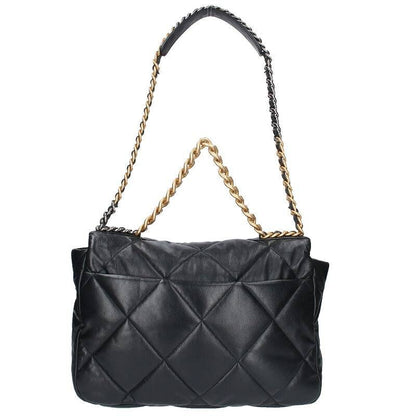 Chanel19 Maxi Flap Shiny Lamb Skin 2WAY Shoulder Bag Men's