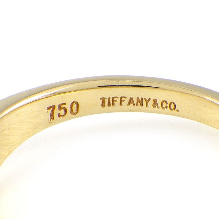 Tiffany & Co Tiffany & Co Ring Curved V Wave Band 1 Point Diamond 18K Yellow