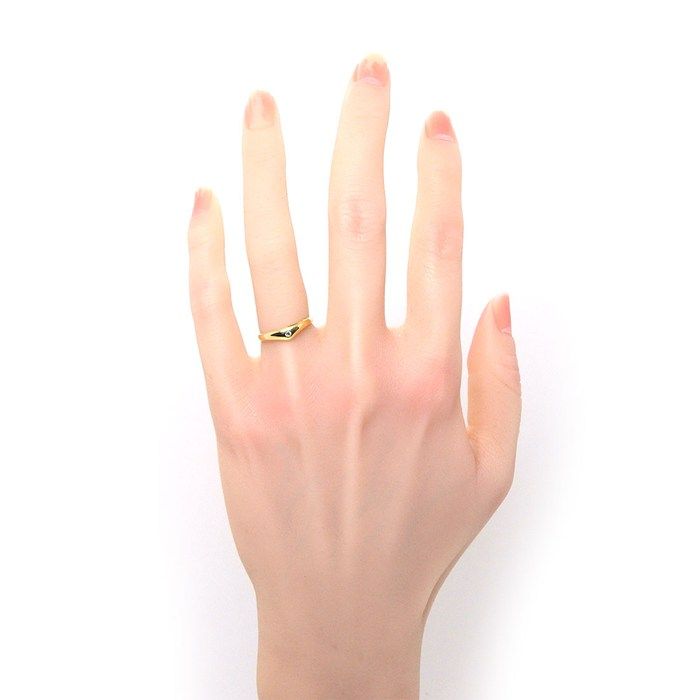 Tiffany & Co Tiffany & Co Ring Curved V Wave Band 1 Point Diamond 18K Yellow