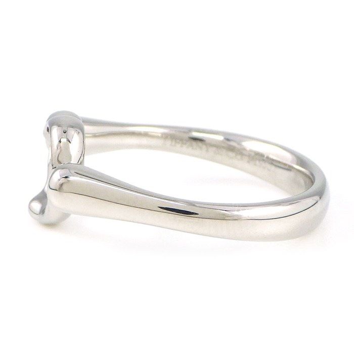 Tiffany & Co Tiffany & Co Ring Open Heart With Diamonds Pt950 Size 11