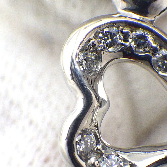 Tiffany & Co Tiffany & Co Ring Open Heart With Diamonds Pt950 Size 11