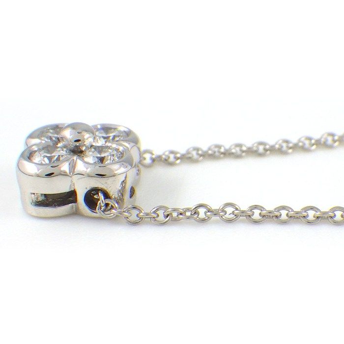 Tiffany & Co Tiffany & Co Necklace Bezel Flower Motif 4 Points Diamond Pt950