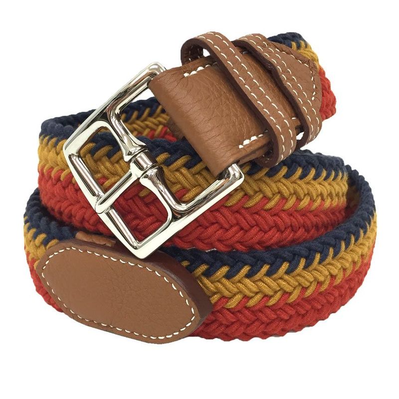 Hermes Rocabas Leur Et Trivière Braided Waxed Cotton Leather Belt Unused New