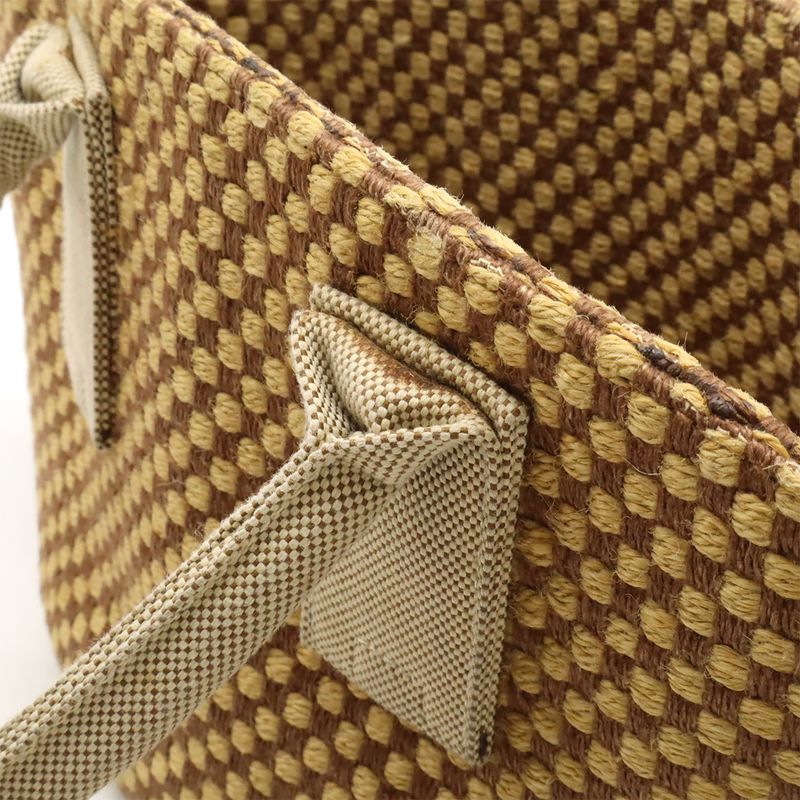 Hermes Paniebus PM Tote Handbag Linen Brown Beige