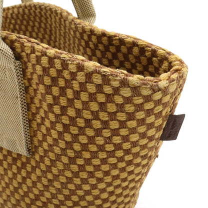 Hermes Paniebus PM Tote Handbag Linen Brown Beige