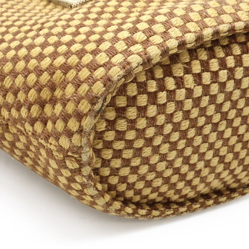 Hermes Paniebus PM Tote Handbag Linen Brown Beige