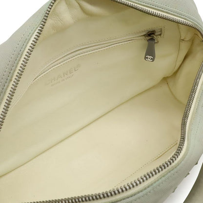 Chanel Sport Line Matelasse Logo Handbag Mini Boston Bag Canvas Leather Light