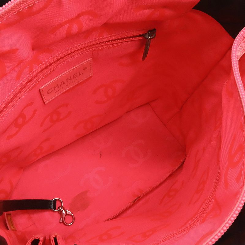 Chanel Cambon Line Medium Tote Bag Shoulder Bag Soft Calf Black White A25167