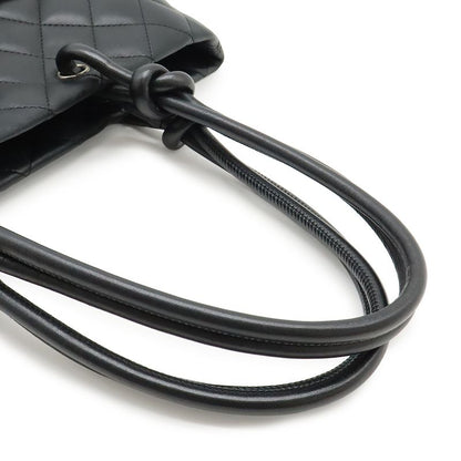 Chanel Cambon Line Medium Tote Bag Shoulder Bag Soft Calf Black White A25167