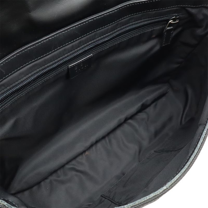 Gucci Web Stripe Sherry Line Messenger Bag Shoulder Bag Nylon Canvas Black