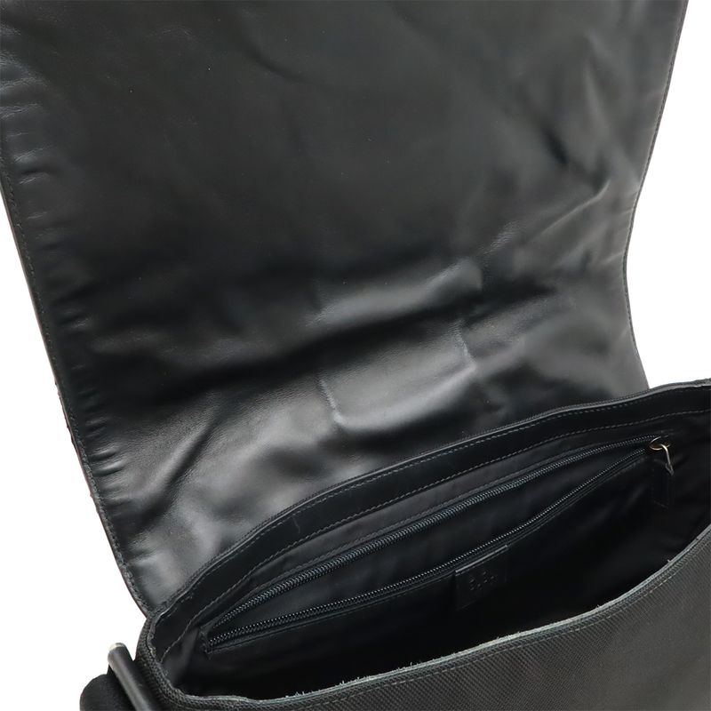 Gucci Web Stripe Sherry Line Messenger Bag Shoulder Bag Nylon Canvas Black