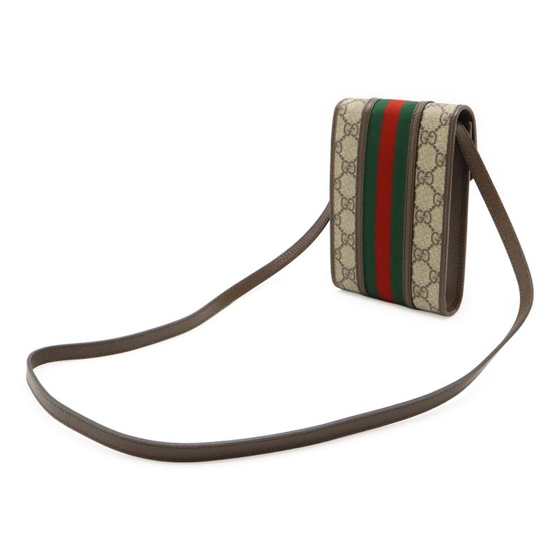 Gucci Ophidia GG Supreme Sherry Line Shoulder Bag Pochette Mini Bag PVC Leather