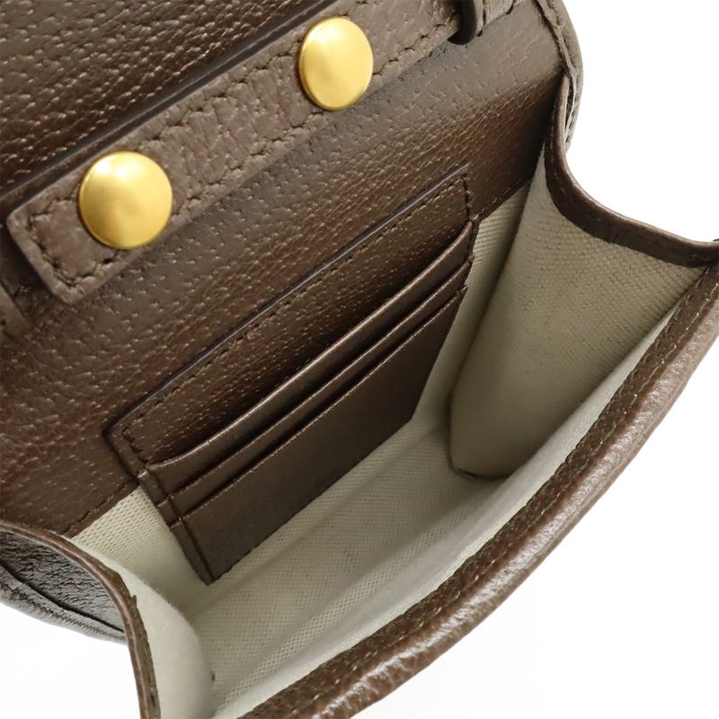 Gucci Ophidia GG Supreme Sherry Line Shoulder Bag Pochette Mini Bag PVC Leather