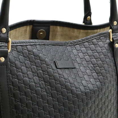 Gucci Micro Guccissima Tote Bag Shoulder Bag Semi Shoulder Leather Black Outlet