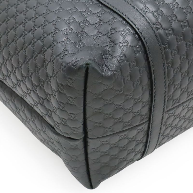 Gucci Micro Guccissima Tote Bag Shoulder Bag Semi Shoulder Leather Black Outlet