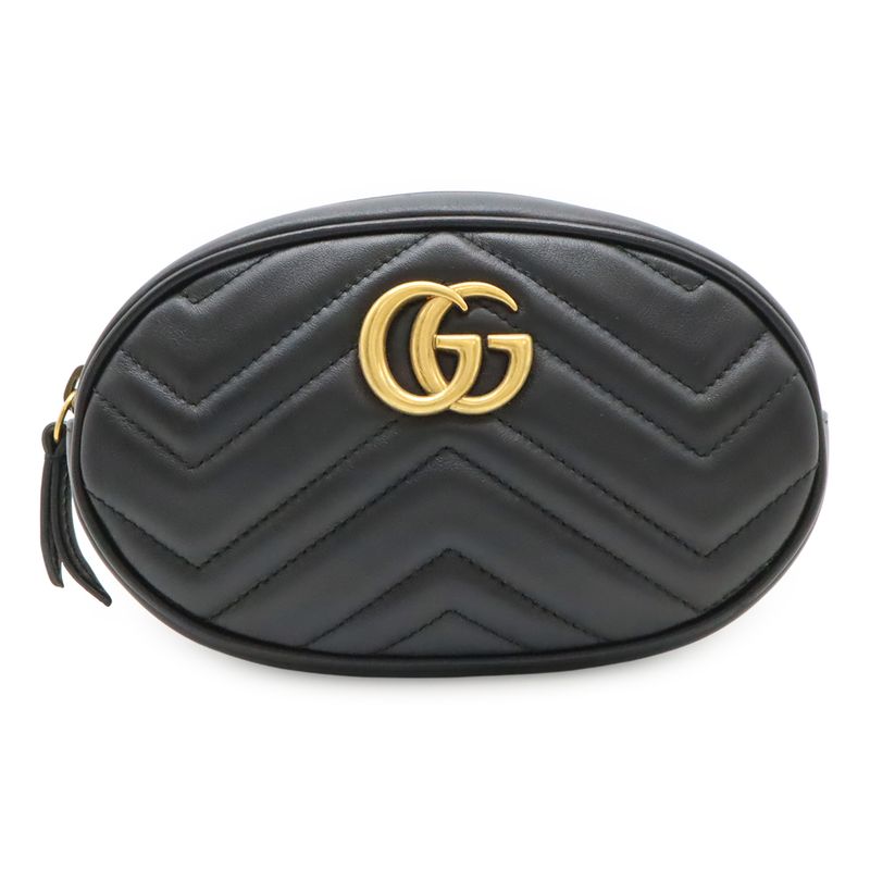 Gucci GG Marmont Belt Bag Body Bag Waist Bag Waist Pouch Quilted Leather Black