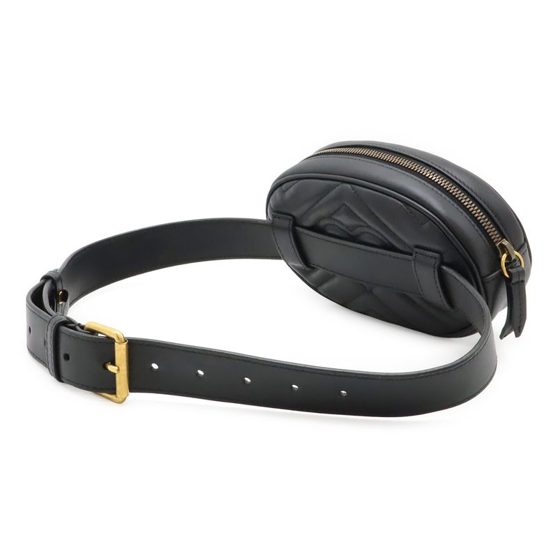 Gucci GG Marmont Belt Bag Body Bag Waist Bag Waist Pouch Quilted Leather Black