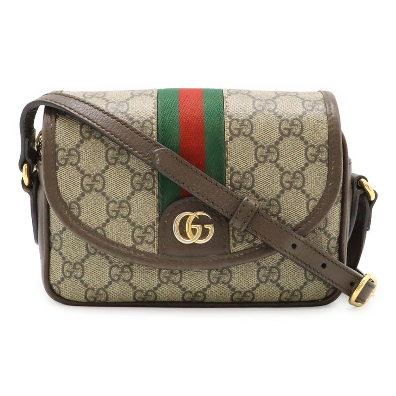 Gucci Ophidia GG Supreme Sherry Line Shoulder Bag Pochette Mini Bag PVC Leather