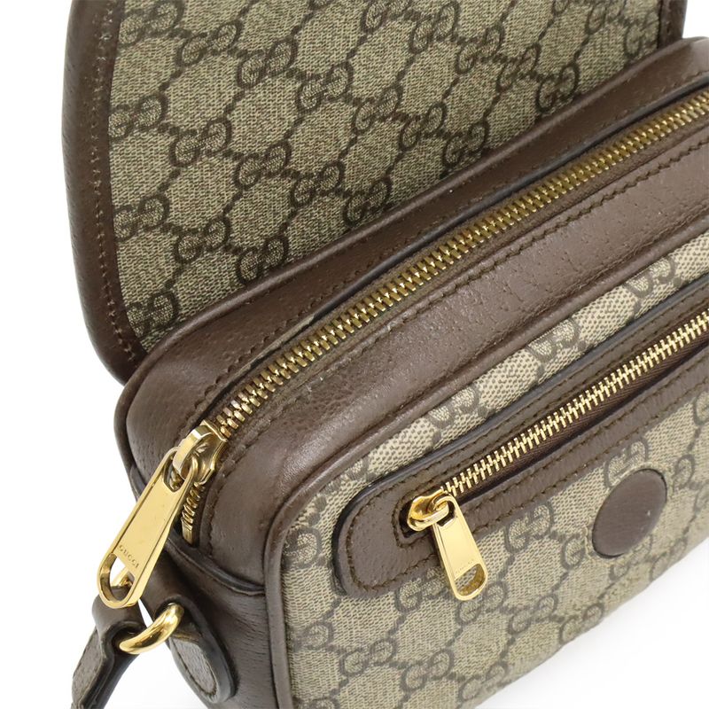 Gucci Ophidia GG Supreme Sherry Line Shoulder Bag Pochette Mini Bag PVC Leather