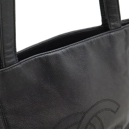 Chanel Coco Mark Tote Shoulder Bag Semi Shoulder Caviar Skin Leather Black