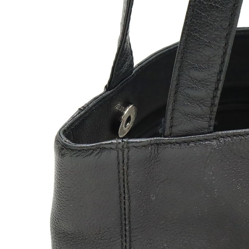 Chanel Coco Mark Tote Shoulder Bag Semi Shoulder Caviar Skin Leather Black