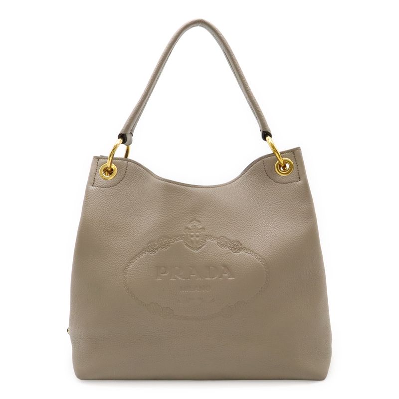 Prada Logo Engraved Shoulder Bag One Shoulder Semi Shoulder Leather Baltico