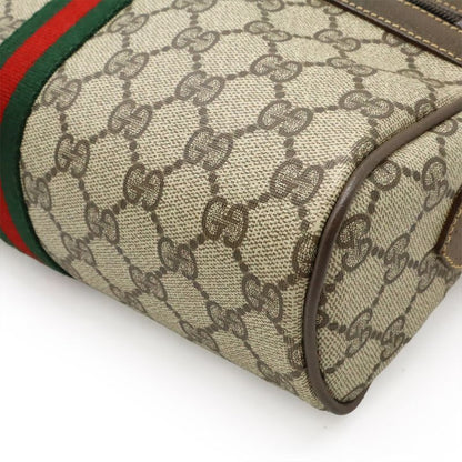 Gucci Old Gucci Sherry Line Pochette Shoulder Bag Crossbody PVC Leather Beige