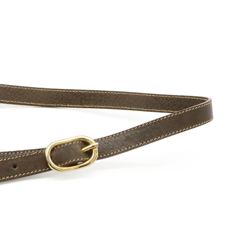 Gucci Old Gucci Sherry Line Pochette Shoulder Bag Crossbody PVC Leather Beige