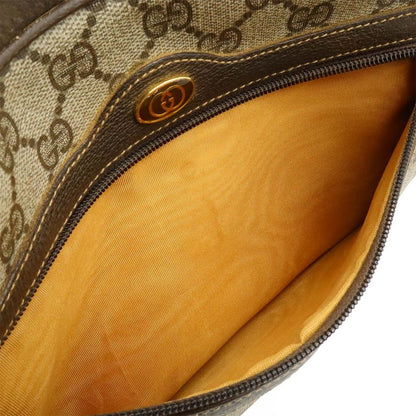 Gucci Old Gucci Sherry Line Pochette Shoulder Bag Crossbody PVC Leather Beige