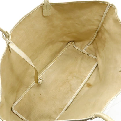 Goyard Saint Louis PM Tote Shoulder Bag Coated Canvas Leather White Gray With