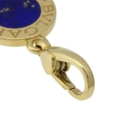 Bvlgari Lapis Lazuli Charm 18K Yellow Gold 750 Yellow Gold Lapis Lazuli Pendant