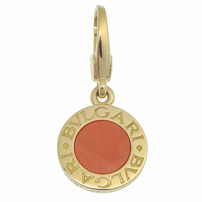 Bvlgari Coral Charm 18K Yellow Gold 750 Yellow Gold Coral Pendant Top Accessorie