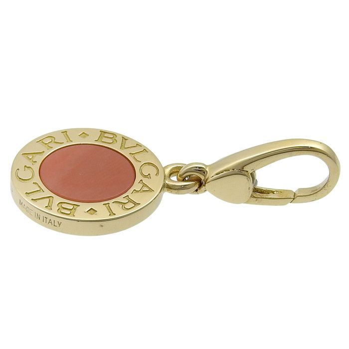 Bvlgari Coral Charm 18K Yellow Gold 750 Yellow Gold Coral Pendant Top Accessorie