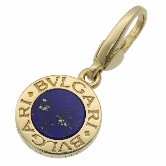 Bvlgari Lapis Lazuli Charm 18K Yellow Gold 750 Yellow Gold Lapis Lazuli Pendant